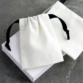 SSeeSY Custom logo Jewelry Cotton Drawstring Pouch Bags Bracelet Earrings Necklace Gift Packaging